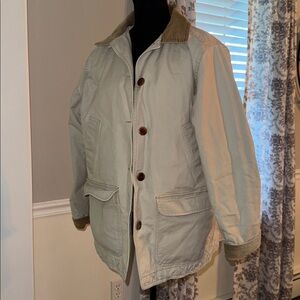 L.L. Bean Beige Jacket with Olive Accents